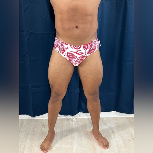 Aussiebum Other - Mens Aussiebum Red and White Swim Brief Large